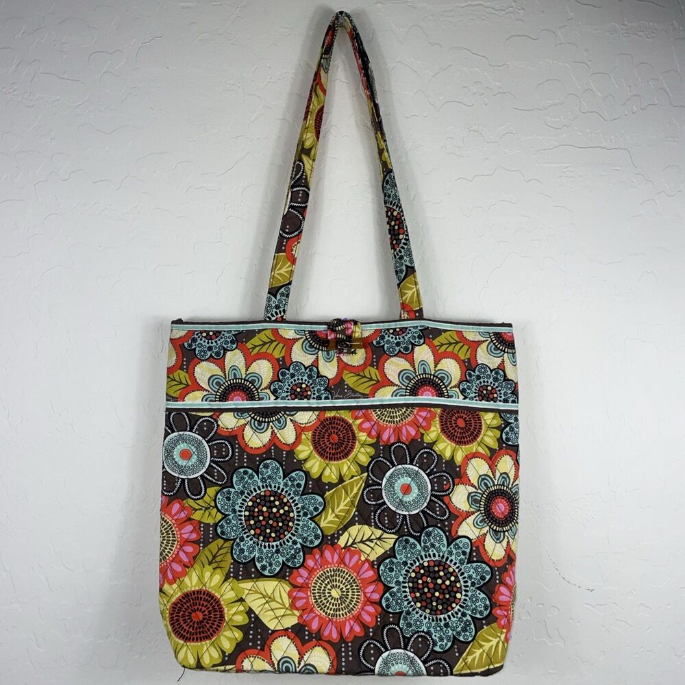 Vera Bradley Flower Shower Summer 2014 Retired Pattern Shoulder Strap Purse